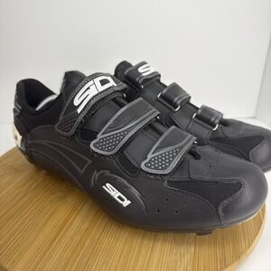 SIDI Mountain Bike Cycling Shoes Mens EU 47 Black 3 Strap With Shimano SM-SH51